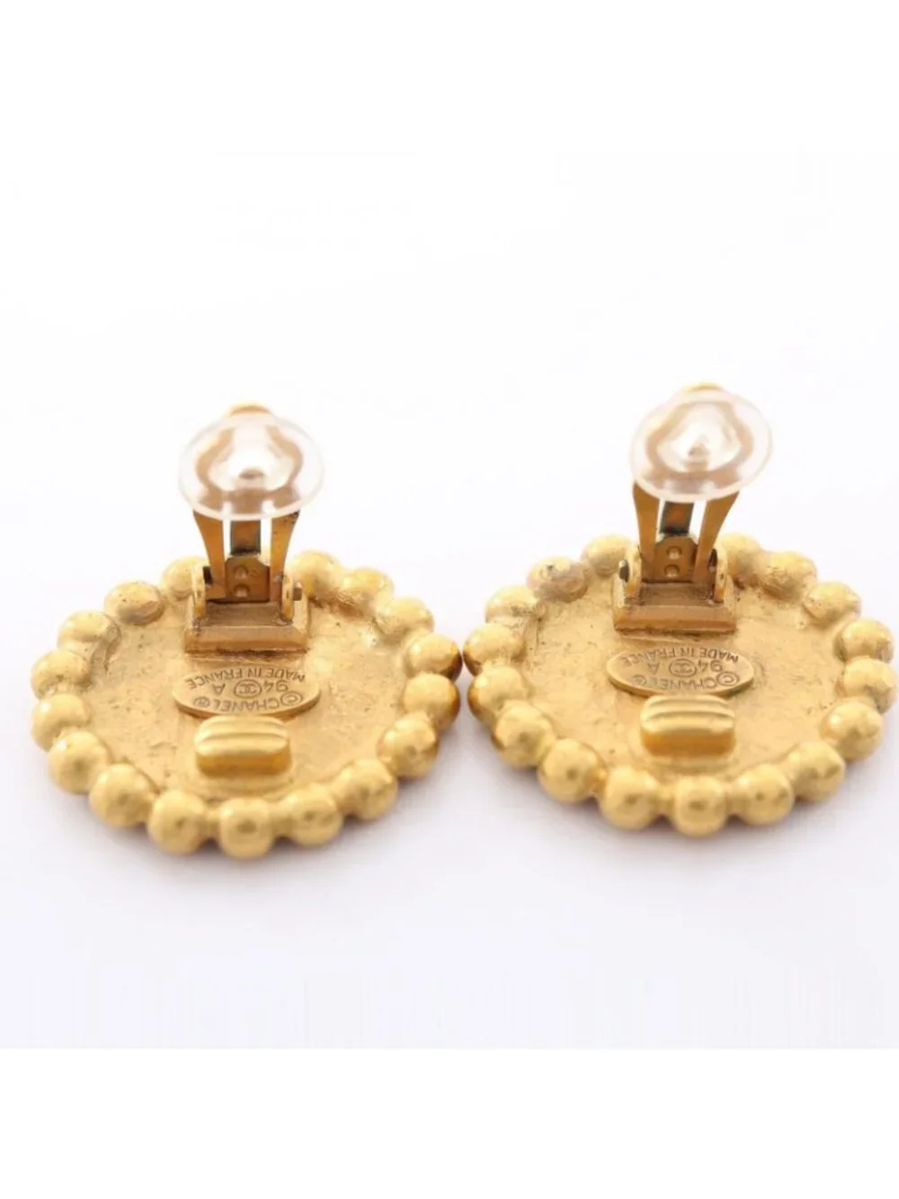 Chanel Earrings CC Logo Round